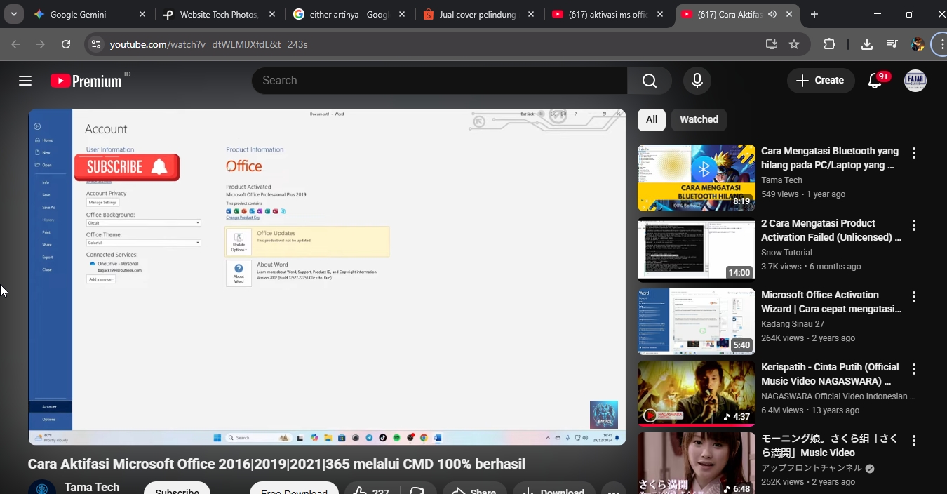 cara aktivasi ms office dengan cmd
